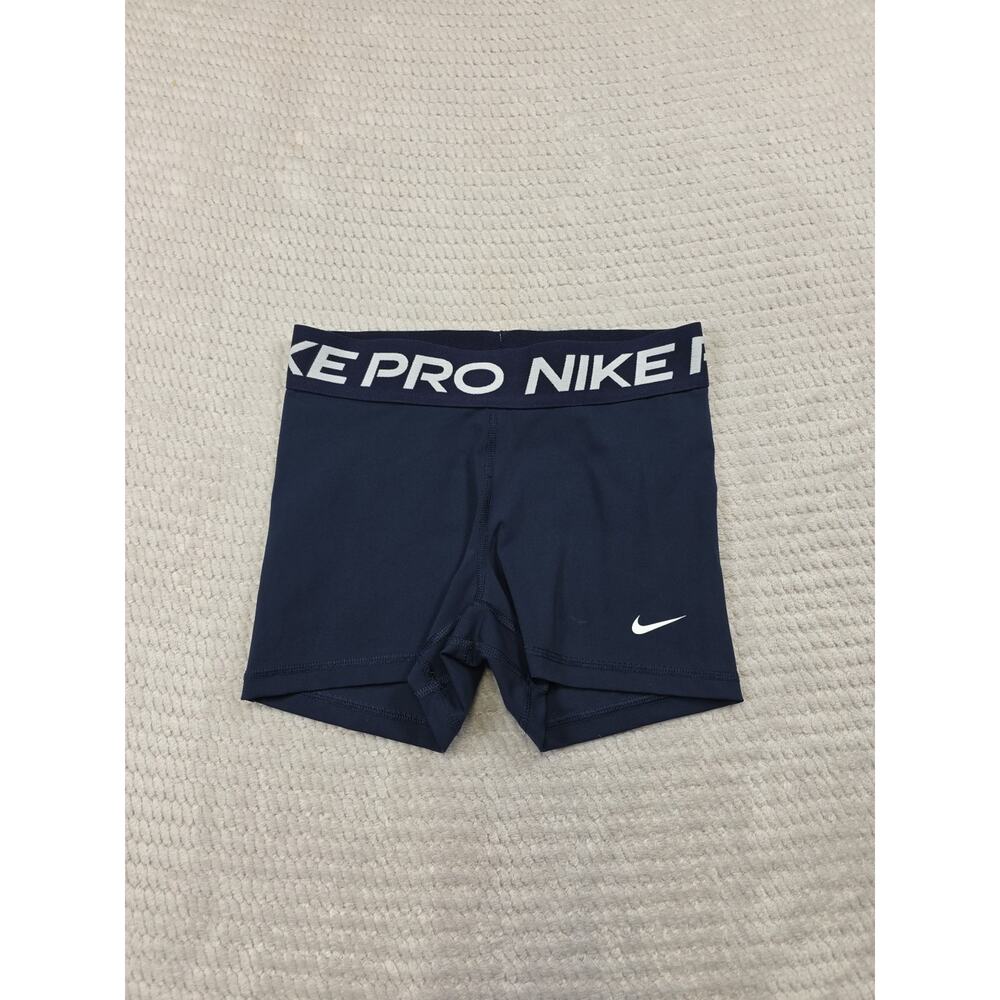 Nike Pro Shorts Womens Small Navy Blue Dri Fit Athletic Gym Volley Ball